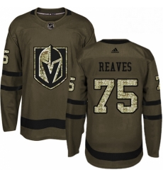 Youth Adidas Vegas Golden Knights 75 Ryan Reaves Authentic Green Salute to Service NHL Jersey 