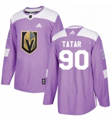 Youth Adidas Vegas Golden Knights 90 Tomas Tatar Authentic Purple Fights Cancer Practice NHL Jersey