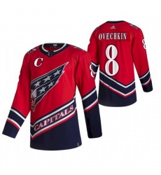 Men Men Washington Capitals 8 Alexander Ovechkin 2021 Reverse Retro Jersey