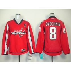 Women Washington Capitals 8# A.Ovechkin red jerseys