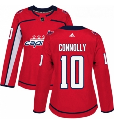 Womens Adidas Washington Capitals 10 Brett Connolly Premier Red Home NHL Jersey 