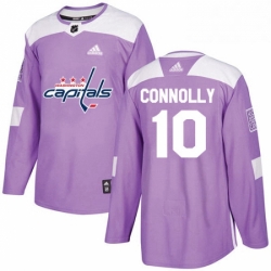 Youth Adidas Washington Capitals 10 Brett Connolly Authentic Purple Fights Cancer Practice NHL Jersey 