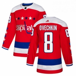 Youth Adidas Washington Capitals 8 Alex Ovechkin Authentic Red Alternate NHL Jersey 