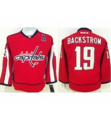 Youth NHL Washington Capitals #19 Nicklas Backstrom Stitched Red jerseys