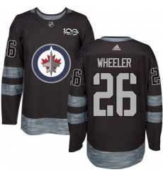 Jets #26 Blake Wheeler Black 1917 2017 100th Anniversary Stitched NHL Jersey