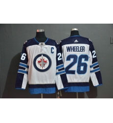 Men Winnipeg Jets 26 Blake Wheeler White Adidas Jersey