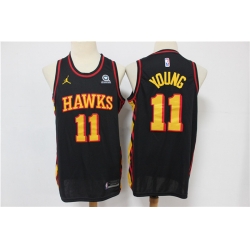 Hawks 11 Trae Young Black 2020 Swingman Jersey