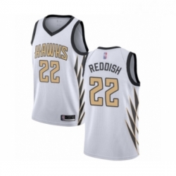 Womens Atlanta Hawks 22 Cam Reddish Swingman White Basketball Jersey City Edition 