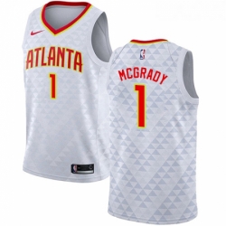 Womens Nike Atlanta Hawks 1 Tracy Mcgrady Swingman White NBA Jersey Association Edition