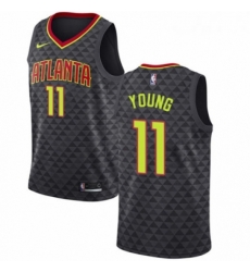 Womens Nike Atlanta Hawks 11 Trae Young Authentic Black NBA Jersey Icon Edition 