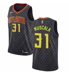 Womens Nike Atlanta Hawks 31 Mike Muscala Authentic Black Road NBA Jersey Icon Edition 