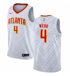 Womens Nike Atlanta Hawks 4 Spud Webb Authentic White NBA Jersey Association Edition