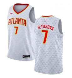 Womens Nike Atlanta Hawks 7 Ersan Ilyasova Swingman White NBA Jersey Association Edition 