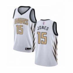 Youth Atlanta Hawks 15 Damian Jones Swingman White Basketball Jersey City Edition 