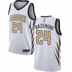 Youth Nike Atlanta Hawks 24 Kent Bazemore Swingman White NBA Jersey City Edition 