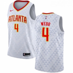 Youth Nike Atlanta Hawks 4 Spud Webb Swingman White NBA Jersey Association Edition