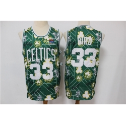 Celtics 33 Larry Bird Green Tear Up Pack Hardwood Classics Swingman Jersey