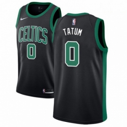 Mens Adidas Boston Celtics 0 Jayson Tatum Swingman Black NBA Jersey Statement Edition 