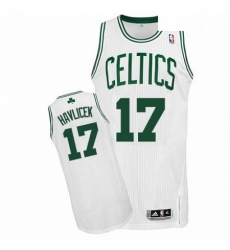 Mens Adidas Boston Celtics 17 John Havlicek Authentic White Home NBA Jersey