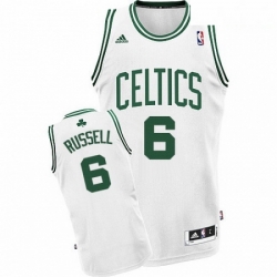 Mens Adidas Boston Celtics 6 Bill Russell Swingman White Home NBA Jersey