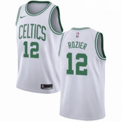 Mens Nike Boston Celtics 12 Terry Rozier Authentic White NBA Jersey Association Edition 