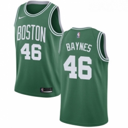 Womens Nike Boston Celtics 46 Aron Baynes Swingman GreenWhite No Road NBA Jersey Icon Edition 