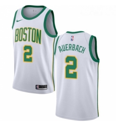 Youth Nike Boston Celtics 2 Red Auerbach Swingman White NBA Jersey City Edition