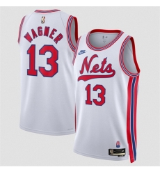 Men Brooklyn Nets 13 Moritz Wagner White 2026 27Classic Edition Stitched Basketball Jersey Men Brooklyn Nets 13 Moritz Wagner White 2026 27Classic Edition Stitched Basketball Jersey