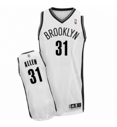 Mens Adidas Brooklyn Nets 31 Jarrett Allen Authentic White Home NBA Jersey 