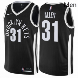 Mens Nike Brooklyn Nets 31 Jarrett Allen Authentic Black NBA Jersey City Edition 