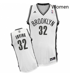 Womens Adidas Brooklyn Nets 32 Julius Erving Swingman White Home NBA Jersey