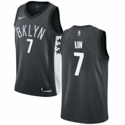 Womens Nike Brooklyn Nets 7 Jeremy Lin Authentic Gray NBA Jersey Statement Edition