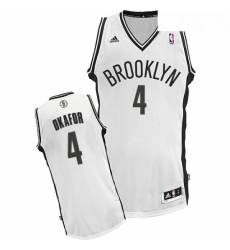 Youth Adidas Brooklyn Nets 4 Jahlil Okafor Swingman White Home NBA Jersey 