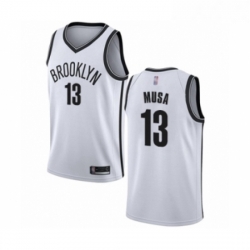 Youth Brooklyn Nets 13 Dzanan Musa Swingman White Basketball Jersey Association Edition 