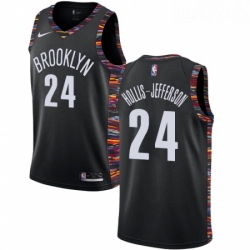 Youth Nike Brooklyn Nets 24 Rondae Hollis Jefferson Swingman Black NBA Jersey 2018 19 City Edition