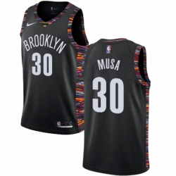 Youth Nike Brooklyn Nets 30 Dzanan Musa Swingman Black NBA Jersey 2018 19 City Edition 