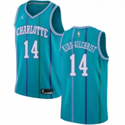 Womens Nike Jordan Charlotte Hornets 14 Michael Kidd Gilchrist Authentic Aqua Hardwood Classics NBA Jersey