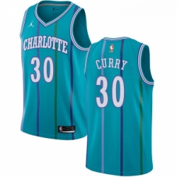 Womens Nike Jordan Charlotte Hornets 30 Dell Curry Authentic Aqua Hardwood Classics NBA Jersey