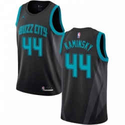 Womens Nike Jordan Charlotte Hornets 44 Frank Kaminsky Swingman Black NBA Jersey 2018 19 City Edition