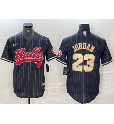 Men Chicago Bulls 23 Michael Jordan Camo Cool Base Stitched Baseball Jersey 2