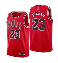 Men Chicago Bulls 23 Michael Jordan Red 75th Anniversary Stitched Basketball Jersey