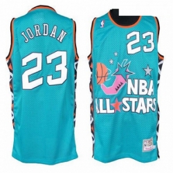 Mens Mitchell and Ness Chicago Bulls 23 Michael Jordan Swingman Baby Blue 1996 All Star Throwback NBA Jersey