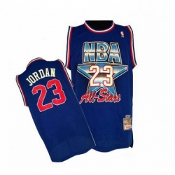 Mens Mitchell and Ness Chicago Bulls 23 Michael Jordan Swingman Blue 1992 All Star Throwback NBA Jersey