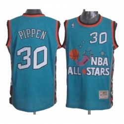 Mens Mitchell and Ness Chicago Bulls 30 Scottie Pippen Authentic Light Blue 1996 All Star Throwback NBA Jersey