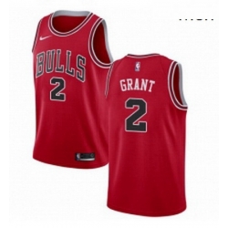 Mens Nike Chicago Bulls 2 Jerian Grant Swingman Red Road NBA Jersey Icon Edition