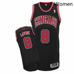 Womens Adidas Chicago Bulls 8 Zach LaVine Authentic Black Alternate NBA Jersey