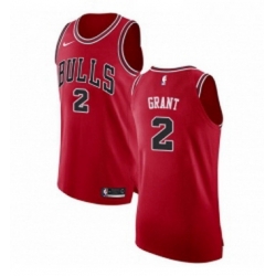 Womens Nike Chicago Bulls 2 Jerian Grant Authentic Red Road NBA Jersey Icon Edition