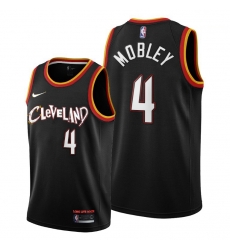 Men Cleveland Cavaliers 4 Evan Mobley Black Jerseys