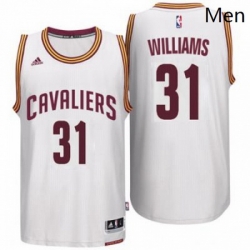 Mens Cleveland Cavaliers 31 Deron Williams adidas White Player Swingman Home Jersey 