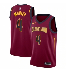 Men's Cleveland Cavaliers #4 Evan Mobley Red Nike Wine 2021 NBA Draft First Round Pick Swingman Jersey